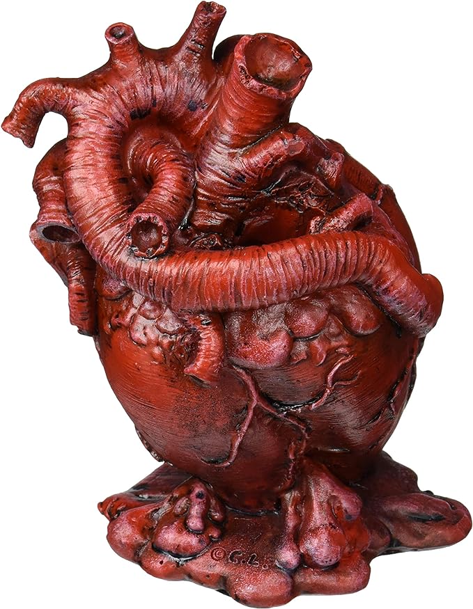 Design Toscano Edgar Allen Poe s Tell-Tale Heart Statue 5 Inch-VerdiqueGarden