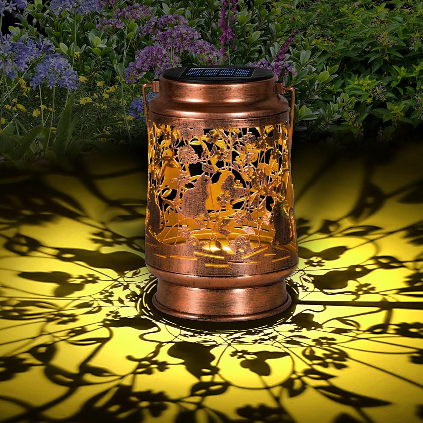 Solar Lanterns Outdoor Waterproof, Cat Garden Decor for Yard Porch Lawn Patio Pathway, Hanging Solar Lights Birthday Gifts for Women Mom Grandma Sister Friend-VerdiqueGarden