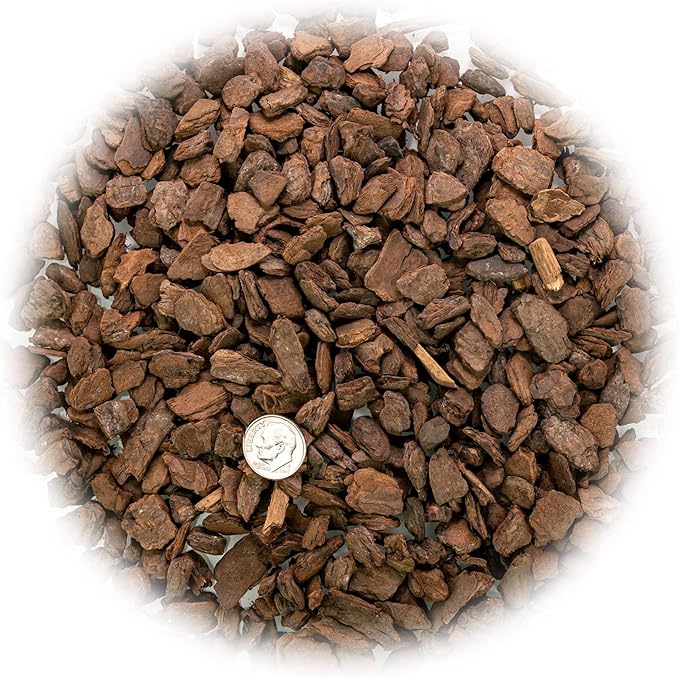 Premium Grade New Zealand Pinus Radiata Bark by Gardenera - Organic Hand Mixed New Zealand Pine Bark for Orchids - Medium Chips 9-12mm - 1 Quart-VerdiqueGarden