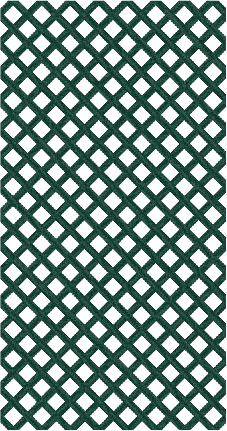 4 ft. x 8 ft. Woodland Green Garden Vinyl Lattice-VerdiqueGarden