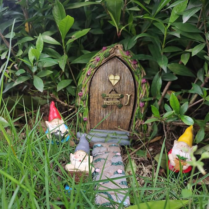 MUAMAX Miniature Gnome Figurines Fairy Gardens Gnomes Accessories Gift for Garden Little Gnomes Small Gnome 3''-VerdiqueGarden