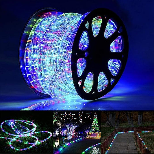 100ft LED Rope Lights Outdoor, 720 LED Connectable and Flexible Tube Lights with 8 Modes, Waterproof LED Rope Lighting for Garden, Patio, Pool, Bedroom, Party, Indoor Outdoor Decoration (Multicolor)-VerdiqueGarden
