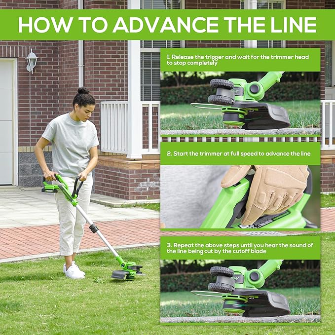 Greenworks 40V 13-Inch Cordless String Trimmer / Edger (Gen 2), Battery and Charger Not Included-VerdiqueGarden
