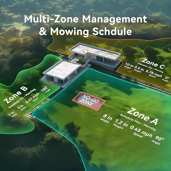 Neomow X Pro Robot Lawn Mower, Perimeter Wire Free for 1.5 Acres 3D LiDAR SLAM+Vision Mapping Robotic Lawnmower, No RTK Station Required, AI Accurate Obstacle Avoidance, App Control, Anti-Theft-VerdiqueGarden