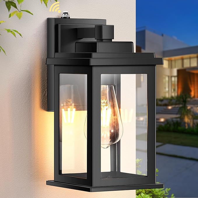 VIANIS Dusk to Dawn Outdoor Lights for House, Black Outdoor Light Fixture, Waterproof Exterior Lighting Fixtures Wall Mount, Outdoor Wall Lights for House, Garage, Garden, Porch,Hardwired, Non-Solar-VerdiqueGarden