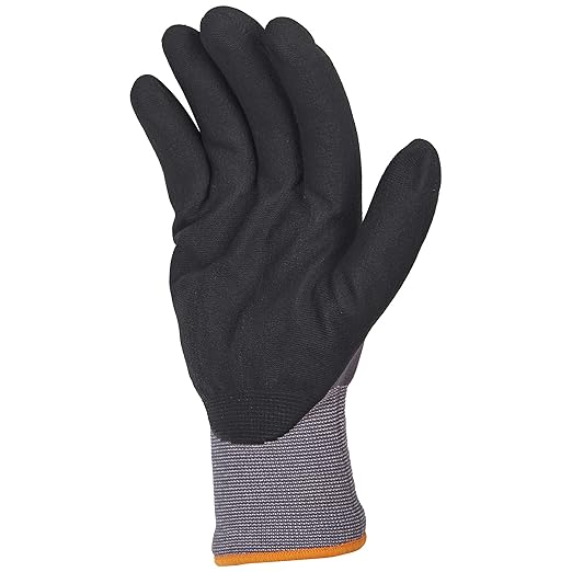 Amazon Basics Micro-Foam Nitrile Coated Work Gloves, Nylon Liner Fiber, Touch Screen, Grey, 11/XXL, 12-Pair-VerdiqueGarden