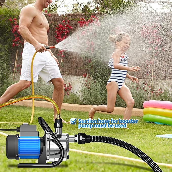 1.6 HP Portable Water Transfer Pump 1500 GPH Electric Shallow Well Pump Garden Booster Pumps for Draining Irrigation Lawn Farm Water Removal-VerdiqueGarden