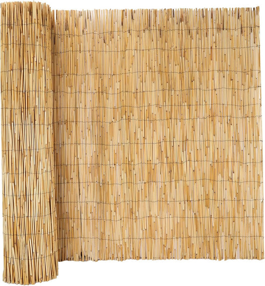 Natural Reed Fencing, Reed Screen Curtain Eco-Friendly for Garden,Balcony,Outdoor,Backyard Patio Decors Fence Rolls-4FT x 13FT （1.2m x 4m Approx）-VerdiqueGarden