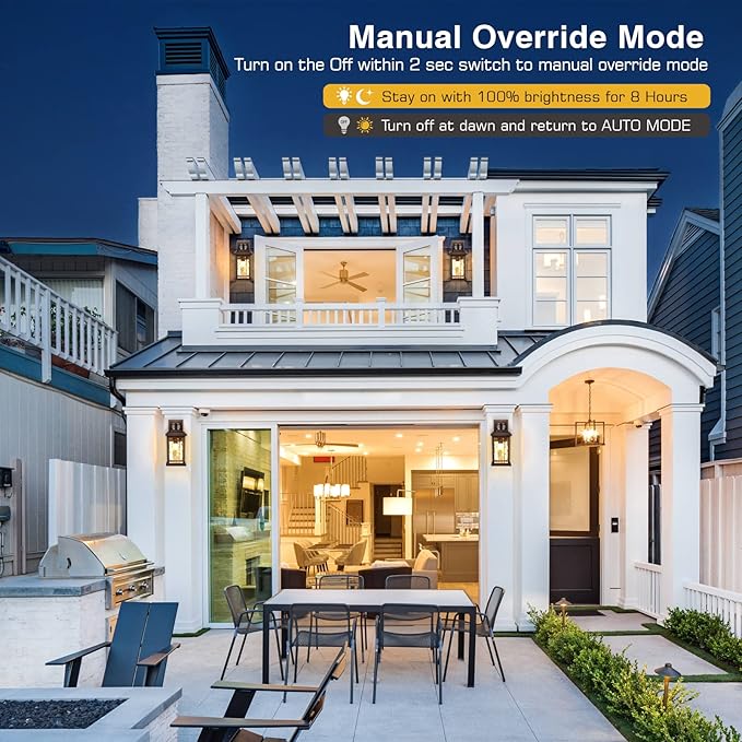 VIANIS Outdoor Motion Sensor Lights for House Oil-Rubbed Bronze, Exterior Waterproof Porch Lights Fixture Wall Mount for House, Aluminum Wall Lantern with Tempered Ripple Glass for Garage Entrance-VerdiqueGarden