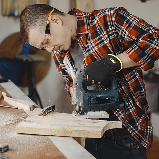 HLDD HANDLANDY Mens Leather Gardening Gloves, Utility Work Gloves for Gardening, Yardwork, Construction, Mechanics-VerdiqueGarden