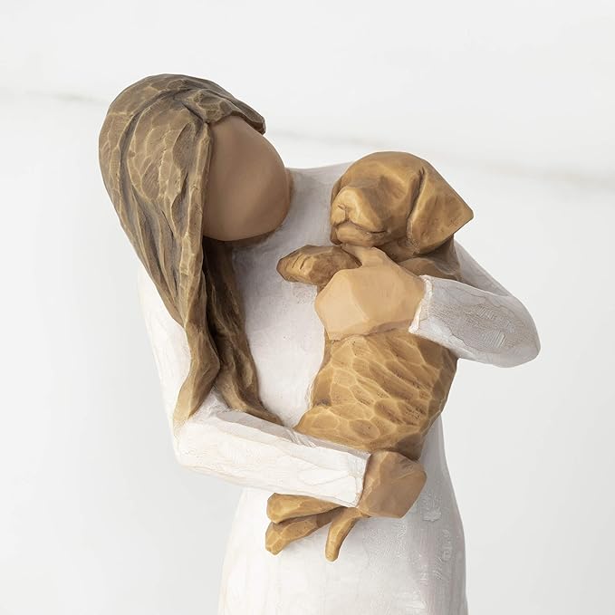 Willow Tree Adorable You (Golden Dog), A Joyful Friendship, Expresses Relationship with a Much-Loved Pet Dog, Sculpted Hand-Painted Figure-VerdiqueGarden