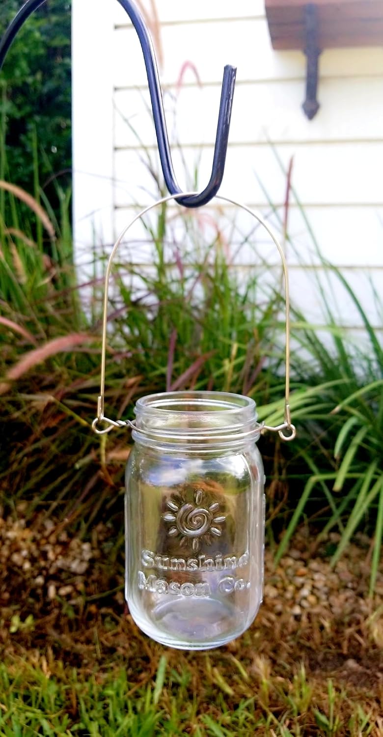 Pint Sized Glass Mason Jars with Hanger Handles (24)-VerdiqueGarden