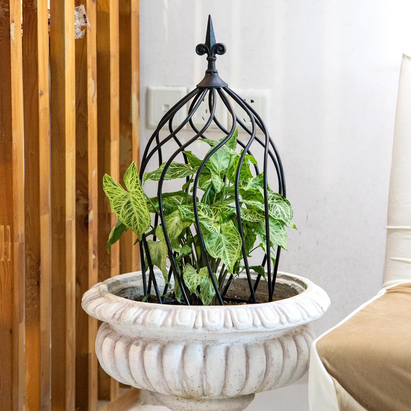 23-Inch Metal Obelisk Trellis for Climbing Plants | Sturdy Iron Design, Ideal for Outdoor Roses and Potted Vines | Easy Assembly, Compact Vertical Garden Decor for Indoor & Outdoor Use-VerdiqueGarden