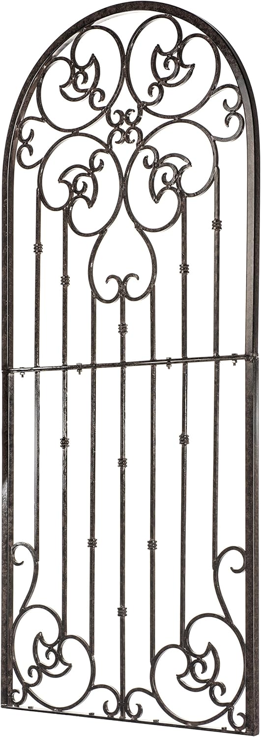 H Potter Garden Trellis for Climbing Plants Metal Wrought Iron Outdoor Wall Panel for Vines Flowers-VerdiqueGarden