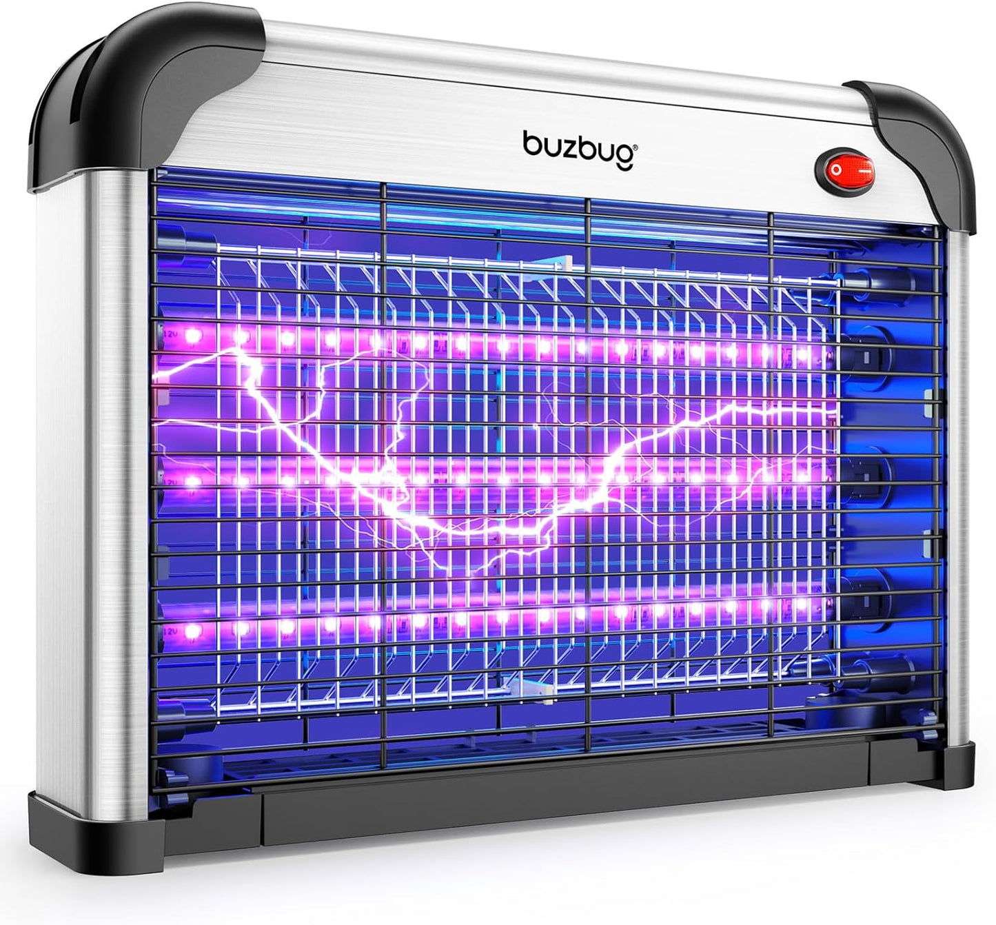 Buzbug LED Bug Zapper Indoor, 10 Years Lifespan 3 Lamps Enhance Insect Attraction, 3800V High-Voltage, Electric Mosquito Zapper, Fruit Fly Mosquito Moth Gnat Trap, Killer, Zapper -MA009-VerdiqueGarden