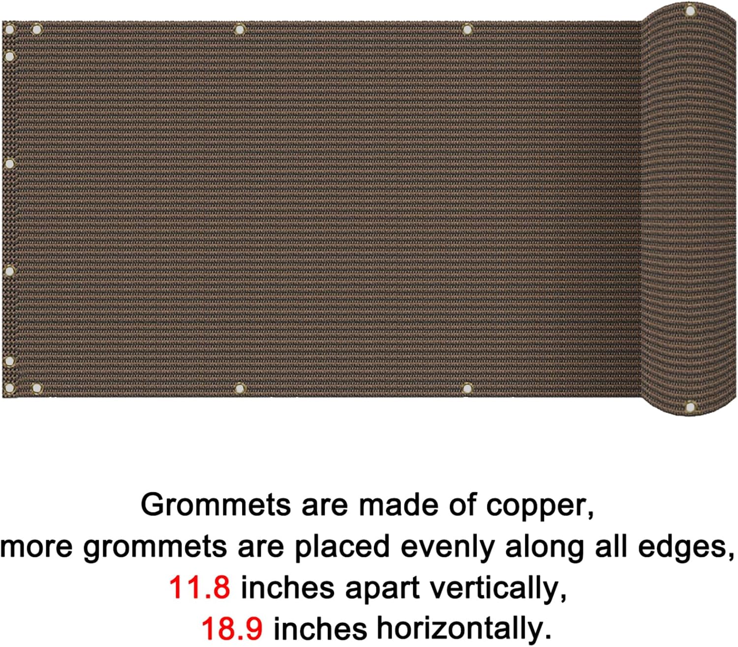 Sunnyglade 6 feet x 100 feet Privacy Screen Fence Heavy Duty Fencing Mesh Shade Net Cover for Wall Garden Yard Backyard (6 ft X 100 ft, Brown)-VerdiqueGarden