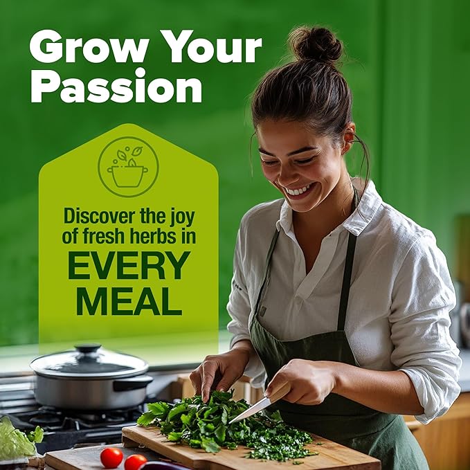 HOME GROWN Indoor Herb Garden Starter Kit - Christmas Gift for Gardeners - Complete 5 Herb Plant Grow Kit - Unique Gift for Mom, Women, Her, Men - Birthday Gift-VerdiqueGarden