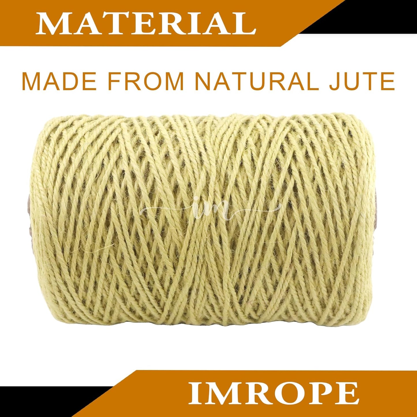3mm x 1000 Feet Yellow Jute Rope, Twine for Gardening Tomato Climbing Plant Tie Floristry Crafts Gift Wrapping Packing Decor-VerdiqueGarden