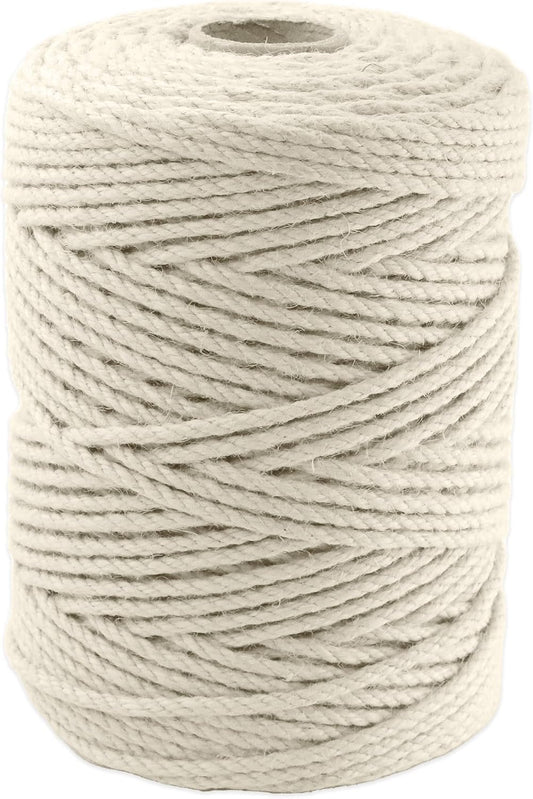 4mm x 400 Feet White Jute Rope, Twine for Gardening Tomato Climbing Plant Tie Floristry Crafts Gift Wrapping Packing Decor-VerdiqueGarden
