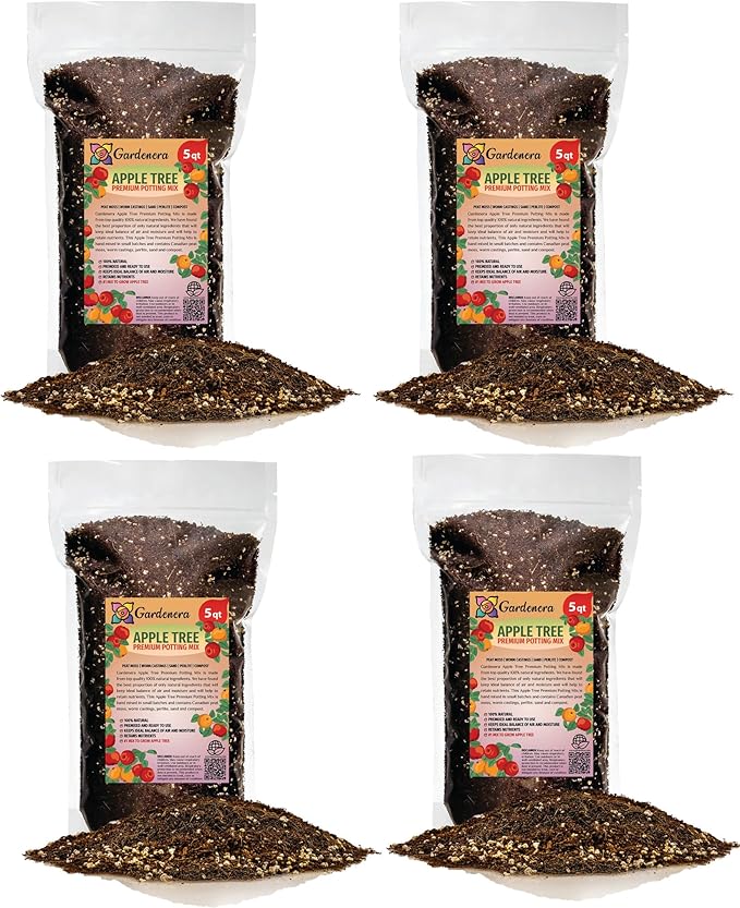 Premium Apple Potting Soil Mix - Optimal Nutrient-Rich Blend for Thriving and Juicy Apples - 20 Quart-VerdiqueGarden