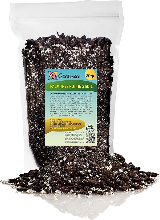 Palm Tree Potting Mix - The Ultimate Soil for Strong and Healthy Palms - Top Choice for Palm Tree Growers ? [20 Quart Bag]-VerdiqueGarden