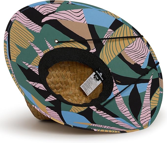 Quiksilver Men's Wide Brim Outdoor Lifeguard Straw Sun Hat-VerdiqueGarden