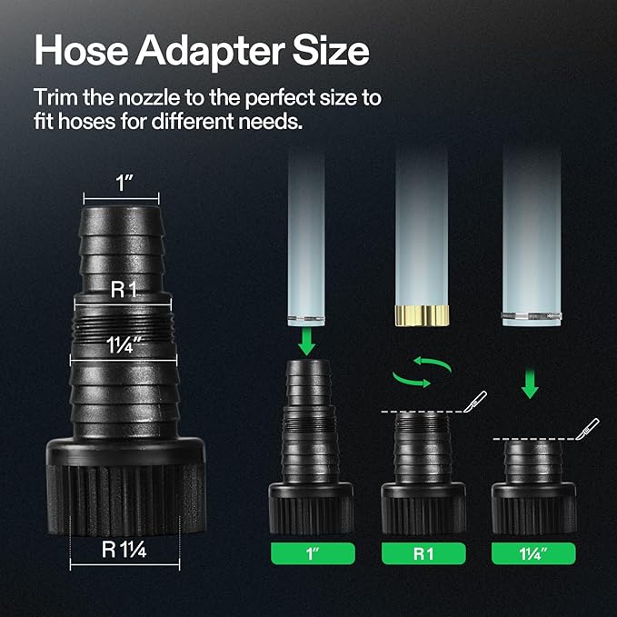 VIVOSUN 1600 GPH Submersible Water Pump, 100W Pond Pump, Ultra Quiet Aquarium Pump with 15FT. Lift Height for Pond, Waterfall, Fish Tank, Statuary, Hydroponic-VerdiqueGarden