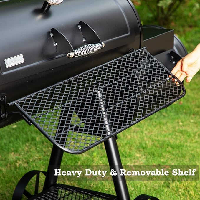 Sophia & William Heavy-Duty Charcoal Outdoor Smoker Grills, Extra Large Offset Smoker (941 SQ.IN. Cooking Area), Charcoal Grill & Smoker Combo for BBQ Patio Cooking-VerdiqueGarden