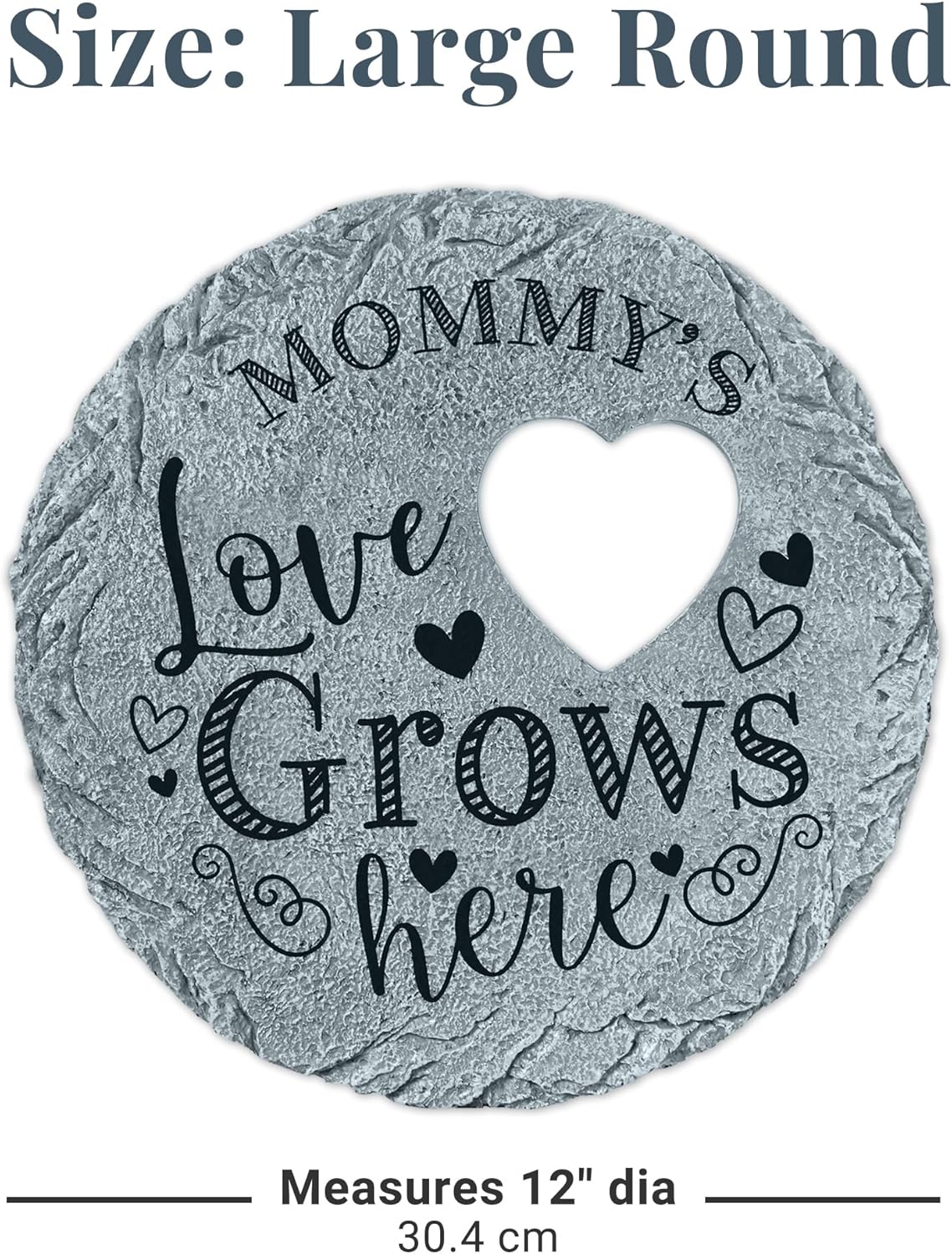 Let's Make Memories Personalized Garden Stone - Resin - Custom Garden Décor - Heart Stepping Stone - for Dad - for Father's Day-VerdiqueGarden