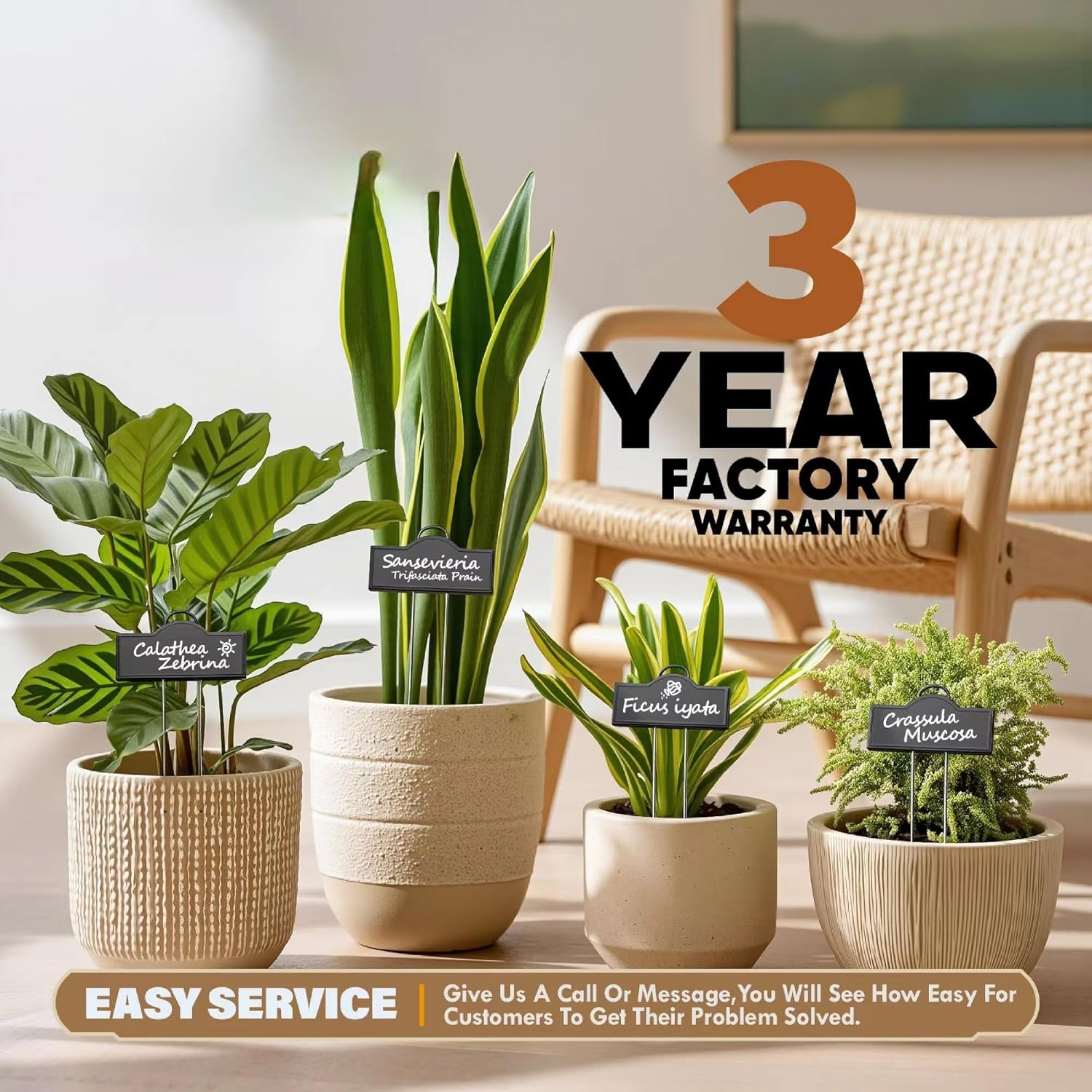 Stainless Steel 304 Plant Labels Weatherproof, Metal Garden Label Tall Markers 25 Pack for Outdoor Plants Vegetables Herb Seedlings Flowers with a Pen, Label Area 3.74'' x 1.39'' Height 10.75 Inch-VerdiqueGarden