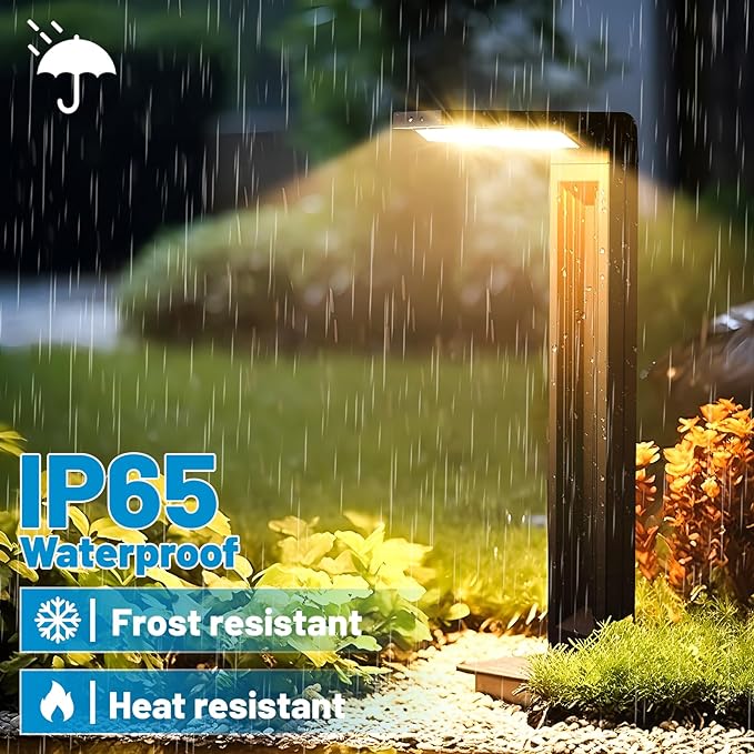 Sunvivo Solar Pathway Lights,2 Modes(Cold White/Warm White),Bright Solar Path Lights Outdoor Waterproof,Perfect Guide Light or Deco for Sideway,Driveway,Walkway,Backyard,Garden,Lawn,Event(4Pack)-VerdiqueGarden