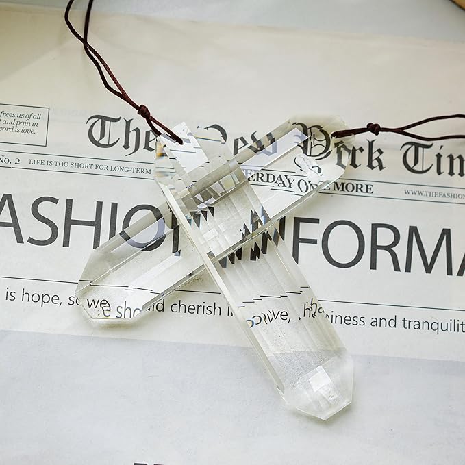 HDCRYSTALGIFTS Set 2 Crystal Suncatchers, 120mm Large Prism Sun Catchers Windows Hanging Ornaments Rainbow Maker Pendant Indoor Outdoor Garden Decor,Clear-VerdiqueGarden