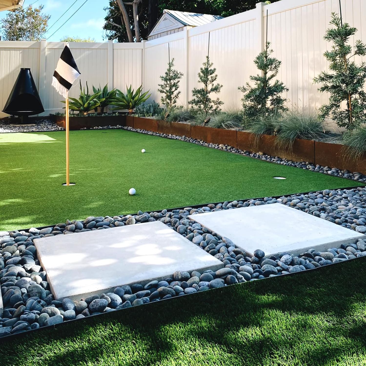 Hammer-in Landscape Edging - 48-inch Strips - 6-inch Depth 1/4-inch Rounded top COR-Ten Steel (5 Pack)-VerdiqueGarden