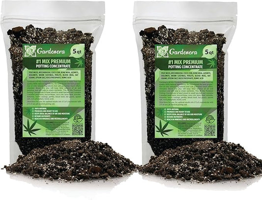 Premium Happy Plant Potting Soil Mix - Optimal Nutrient-Rich Blend for Thriving and HIGH-Yield Herbal Plants - 10 Quart-VerdiqueGarden