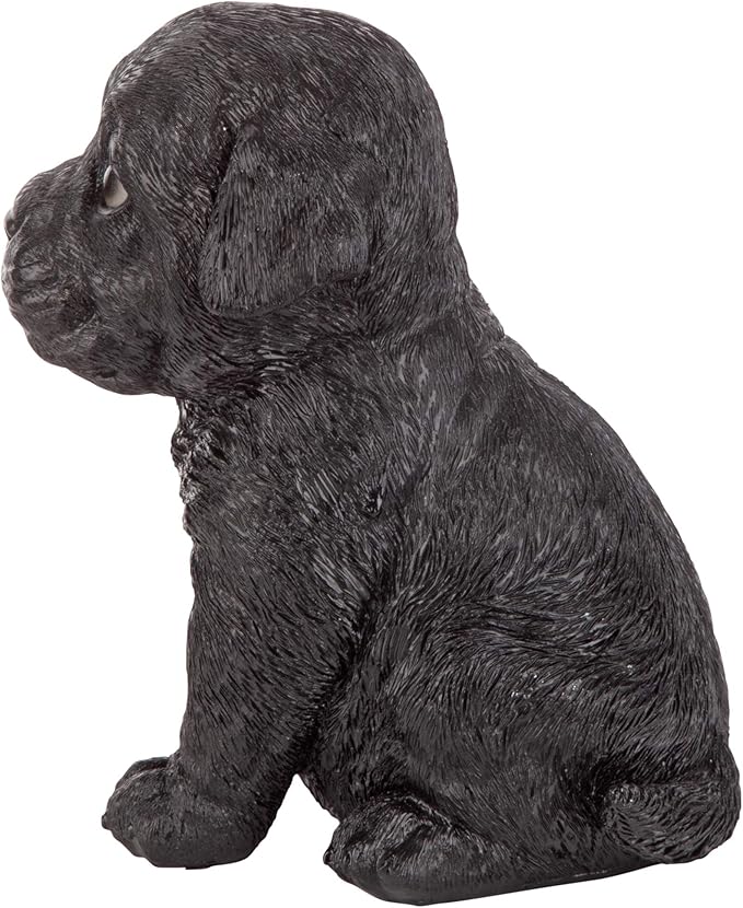 Design Toscano Black Lab Puppy Partner Collectible Dog Statue-VerdiqueGarden