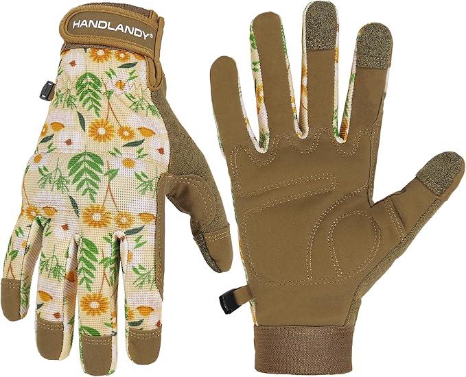 HANDLANDY Women Safety Work Gloves Utility Touch Screen Working Grip Glove for Yardwork Gardening Breathable Mechanic Gloves-VerdiqueGarden