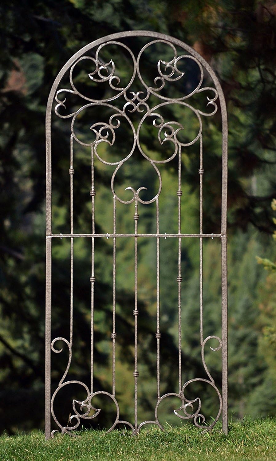 H Potter Garden Trellis for Climbing Plants Metal Wrought Iron Outdoor Wall Panel for Vines Flowers-VerdiqueGarden