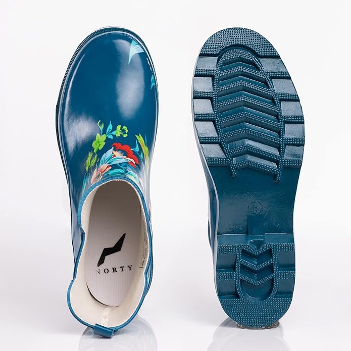 NORTY - Womens Ankle Rain Boots - Ladies Waterproof Winter Spring Garden Boot runs ½ size large-VerdiqueGarden