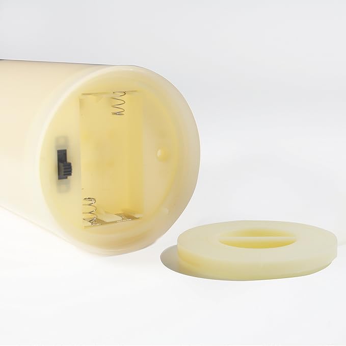 iZAN 3-Pack Outdoor Flameless LED Battery Operated Candles with Remote Waterproof Flickering Electric Pillar Candles for Halloween Chirstmas Home Wedding Party Festival Décor Long Battery Life 3”x5”-VerdiqueGarden