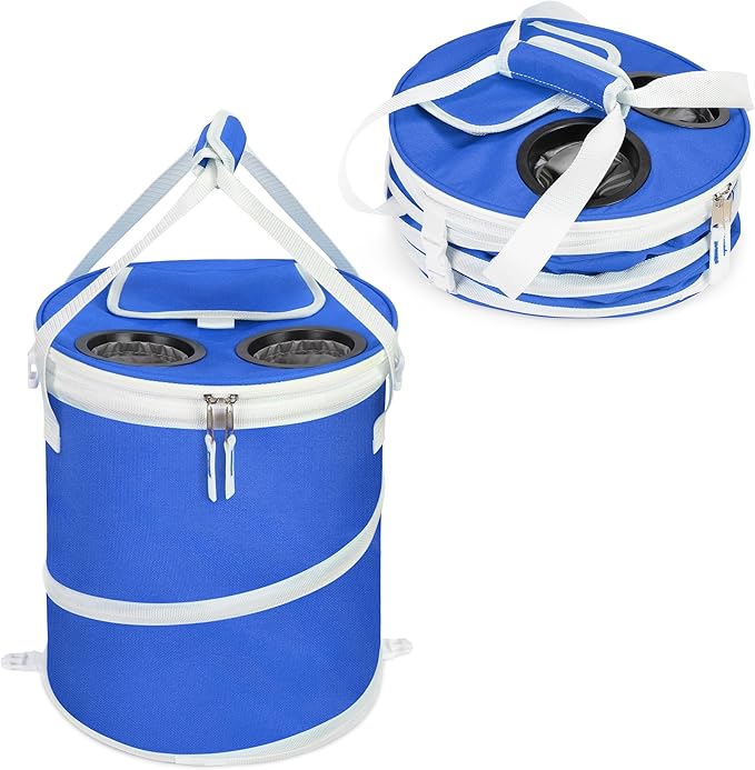 Tirrinia Large Pop-Up Golf Cooler Bag- Insulated Collapsible Cooler with Flat Drink Table for Golf Cart, Lightweight and Portable Ice Beach Cooler for Travel, Fishing, Picnics, Hiking, Camping-VerdiqueGarden