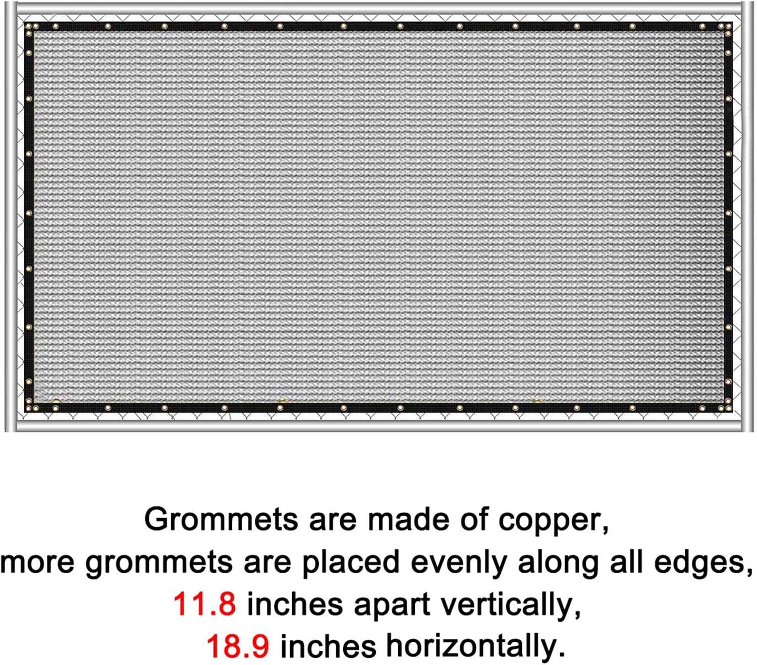 Sunnyglade 6 feet x 150 feet Privacy Screen Fence Heavy Duty Fencing Mesh Shade Net Cover for Wall Garden Yard Backyard (6 ft X 150 ft, Grey)-VerdiqueGarden