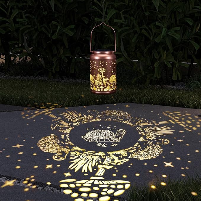 Turtle Solar Lanterns Outdoor Waterproof - Birthday Gifts for Women, Men, Mom, Mothers Day Gifts, Tortoise Solar Lights Outdoor Hanging Garden Decor for Outside, Patio, Outdoor, Yard, Lawn, Balcony-VerdiqueGarden