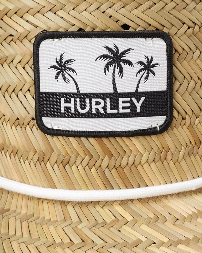 Hurley Women's Straw Hats - Real Straw Hat Medium Brim and Adjustable Chin Strap-VerdiqueGarden