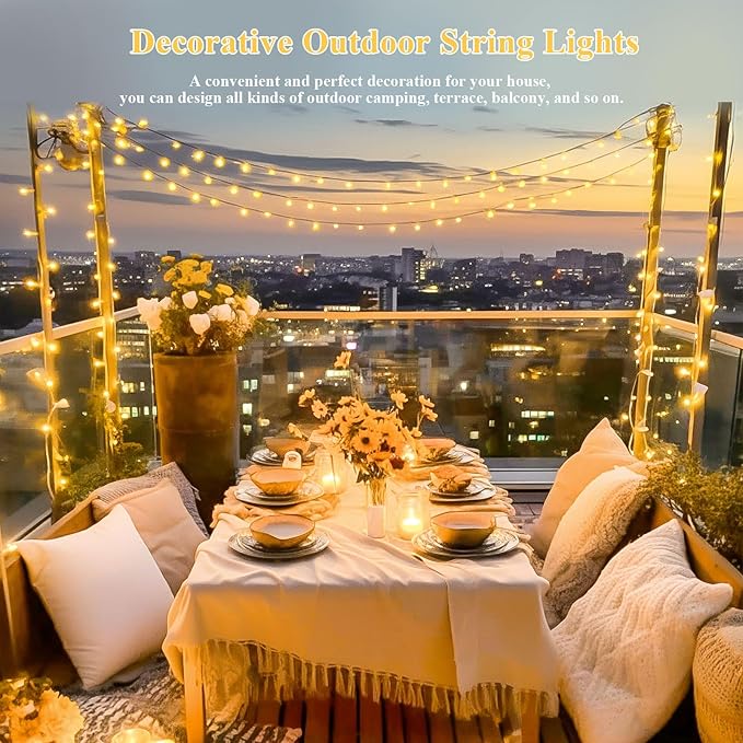 JMEXSUSS 200 LED String Lights Indoor Outdoor Clear Wire, Connectable Warm White Christmas String Lights for Bedroom, 66 Ft Twinkle Fairy String Lights Plug in for Home Wedding Tree Yard Patio Spring-VerdiqueGarden