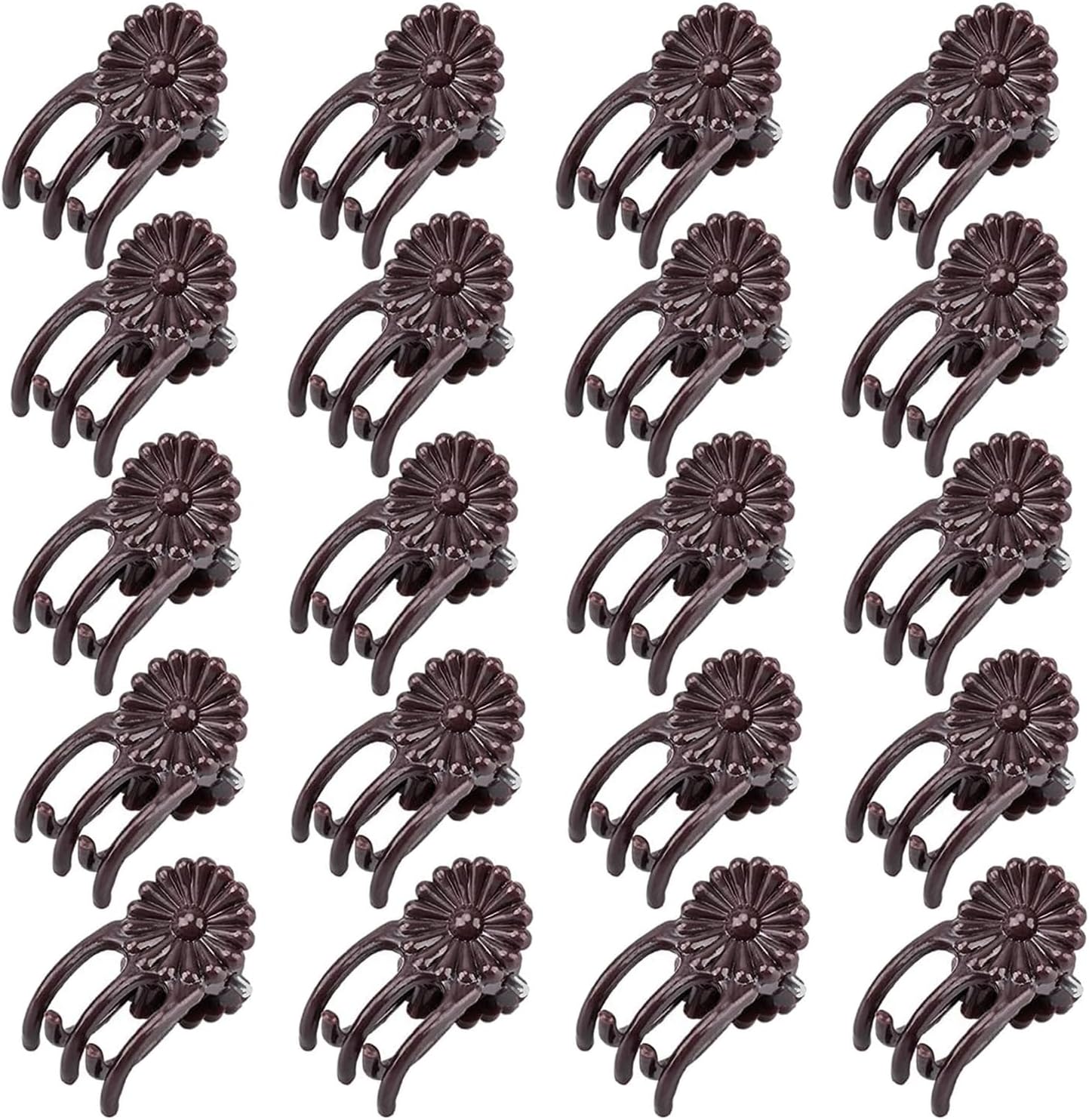 Plant Support Clips Reusable Garden Clips,100Pcs Medium Plant Clips,Tomato Support Clips,for Climbing Plants,Outdoor,Indoor Plants,Flowers,Stems,Vines Holding Clips (Brown)-VerdiqueGarden