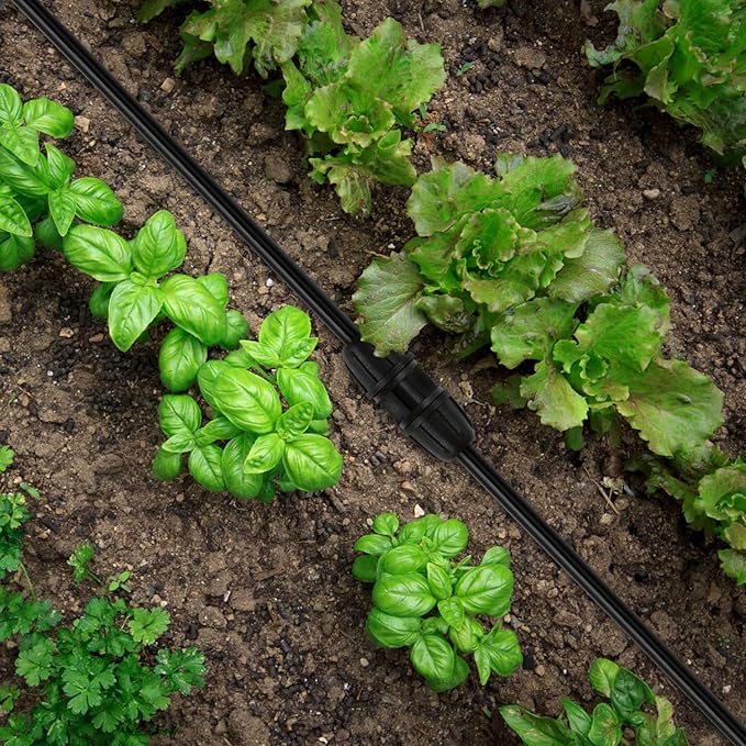 1/4 Inch Drip Irrigation Anti-leak Coupling Fittings, 25 Pieces 1/4'' Drip Line Barbed Locked Coupler Connectors for 1/4 Inch Irrigation Tubing for Garden Drip Systems-VerdiqueGarden