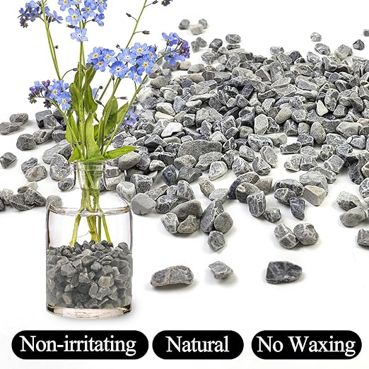 10lbs Grey Pebbles for Landscaping, 3/8inch Small Rocks for Succulent Cactus Plants, Natural Polished Pebbles, River Rocks for Plants, Vases, Garden-VerdiqueGarden