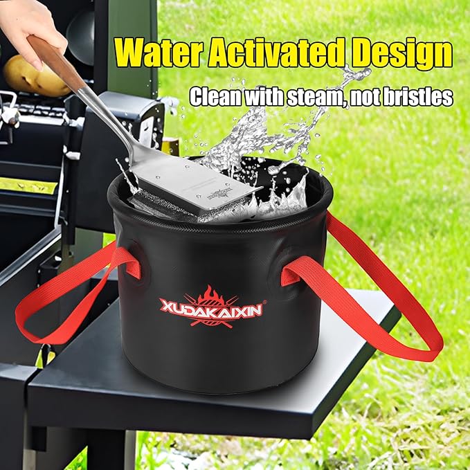 BBQ Replaceable Scraper Cleaning Head, Durable for Cast Iron or Stainless-Steel Grates, Barbecue Cleaner (Only Replaceable Cleaning Head No Grill Brush)-VerdiqueGarden