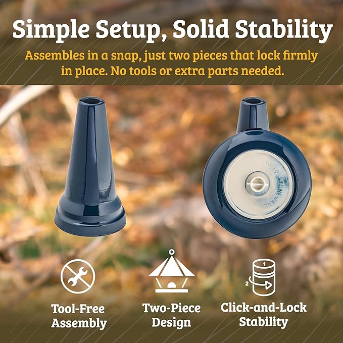 Birds Choice Ohio Stoneware Bird Bath | Pedestal Bird Bath, Stable Locking Top | Weather-Resistant Ceramic Clay, Glazed Finish | Outdoor Garden & Patio Decor | 22" H x 17" D, Gray-VerdiqueGarden