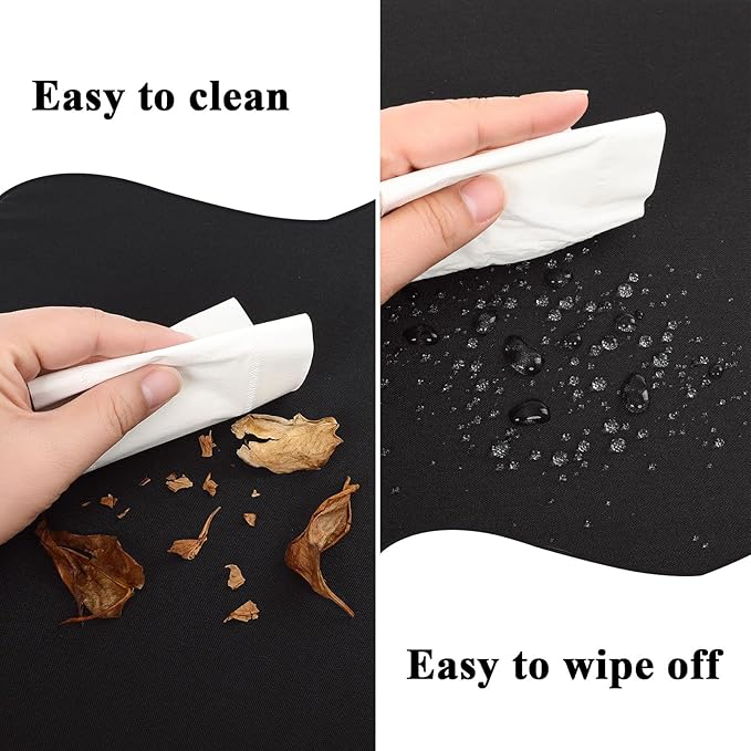 Outdoor Chair Cushions Set of 2, Waterproof Foam Patio Seat Cushions with Ties for Garden Sofa & Dining Furniture, 3-Year Color Fastness, 18x18x3 Inch, Black-VerdiqueGarden